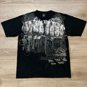Y2K RARE Ecko Untold. Baggy Knuckles Tattoo Ink Grunge Tee